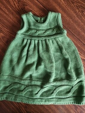 Gymboree Green Girls Knit Dress, Size 2T